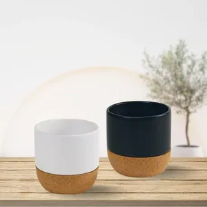 แก้วเซรามิกเคลือบด้าน 6 ออนซ์ พร้อมฐานไม้ก๊อก ผลิตภัณฑ์เซรามิก - Product Image 2