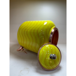 Distributeur d'eau artisanal en cuivre pur avec robinet en laiton anti-fuite, Matka décorative émaillée pour la maison et le bureau - Product Image 6
