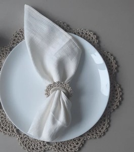 แหวนรองผ้าเช็ดปากโครเชต์ ของตกแต่งโต๊ะอาหารที่บ้าน - Product Image 2