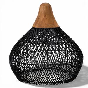 Lámpara Colgante de Mimbre Tejida a Mano, Moderna, con Pantalla de Bambú y Madera de Teca, para Decoración de Restaurantes, Hoteles y Hogares - Product Image 6