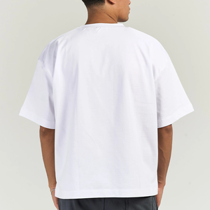 Camiseta blanca de alta calidad para hombre, duradera, 100% algodón, corte holgado, estampada, estilo streetwear, hombros caídos. - Product Image 2
