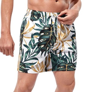 New <b>Men</b>’s Tropical Leaf Sublimation Print Swim Shorts Quick Dry Beach <b>Trunks</b>, Summer Holiday Surf and Pool Swimwear - Product Image 5