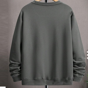 Sudadera con Capucha Gris para Hombre, Diseño Sólido, Corte Regular, Informal, Transpirable, Tejida en Poliéster/Algodón, Ropa de Invierno - Product Image 4