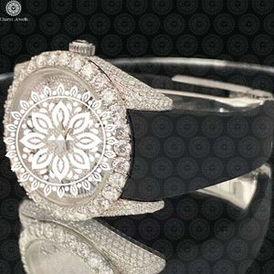 Reloj de Lujo para Mujer Charm Jewells, Caja Redonda de Acero Inoxidable de 38 mm, Bisel con Diamantes, Cierre de Mariposa, Cuarzo Analógico - Product Image 2