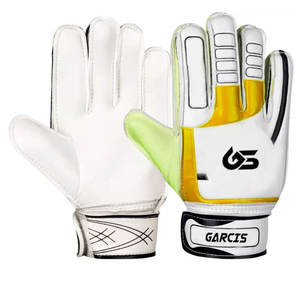 Gants de gardien de but de football en latex hybride blanc et jaune, en cuir, respirants, légers, pour match et entraînement - Product Image 1