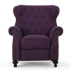 Sillón Reclinable con Detalles en Color Ciruela y Brazos Enrollados para una Comodidad Envolvente - Product Image 3