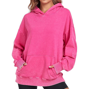 Sweat-shirt à capuche en coton pour personnalisation de marque, pull oversize premium brodé pour femme, style streetwear - Product Image 6