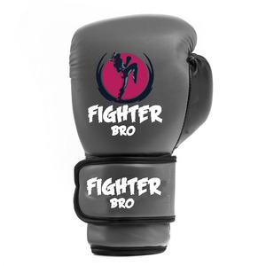 นวมชกมวย Fighter Bro สีดำแดง หนัง PU สำหรับฝึกซ้อม ปิดด้วยเวลโคร ระบายอากาศได้ดี ขนาดสำหรับผู้ใหญ่ - Product Image 4