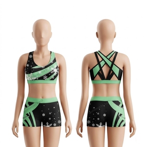 Ropa de Baile para Entrenamiento OEM, Ropa de Práctica de Animación Personalizada, Sujetador Deportivo y Pantalones Cortos para Animación, Ropa de Baile para Práctica, Ropa de Práctica de Animación - Product Image 6