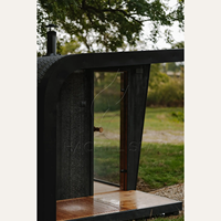 Sauna sec en bois moderne grand format pour intérieur et extérieur avec cabine de douche intégrée, modèle 2026, vente en gros
