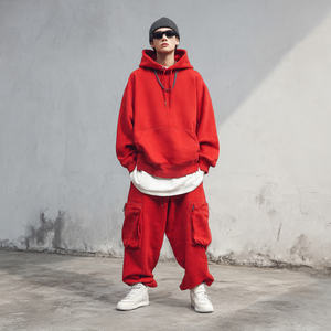 Conjunto Deportivo de 2 Piezas con Capucha, Estilo Holgado, Multicolor, Corto, de Felpa de Algodón para Invierno en EE. UU. - Product Image 5