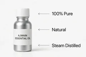 Aceite Esencial de Ajwain Hanu Raro, Destilado al Vapor a partir de Semillas - 100% Puro, Natural, Nutritivo y Antienvejecimiento para Todo Tipo de Piel - Product Image 3