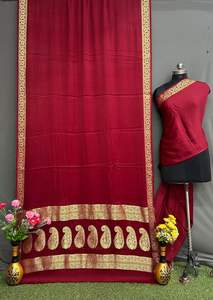 Sari Tradicional Premium de Seda Bandhej, Auténtico Teñido a Mano de Rajastán para Festivales, Bodas, Fiestas y Ocasiones Especiales - Product Image 5