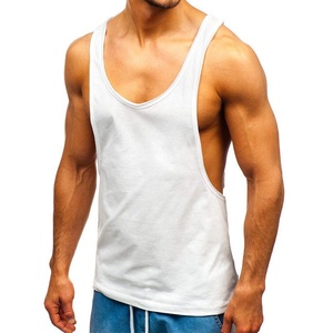 2026 Custom Logo High Quality Knitted Breathable Cotton <b>Mens</b> Stringer Tank Top Plus Size Gym Workout <b>Singlet</b> Muscle Shirt Quick - Product Image 3
