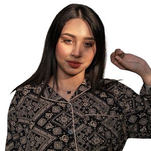 Conjunto de Pijama de Satén con Estampado Geométrico Negro y Beige para Mujer, Camisa de Manga Larga con Botones y Pantalones a Juego, Ropa de Dormir Elegante, Ropa de Estar por Casa, OEM - Product Image 5