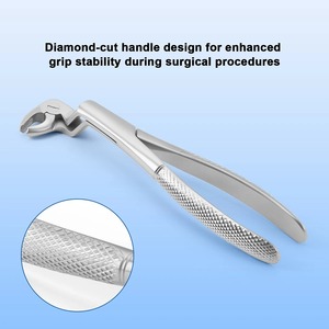 1 Unidad de Pinza de Extracción de Dientes de Sabiduría (Molars Superiores e Inferiores) de Acero Inoxidable, Instrumento Quirúrgico Dental con Diseño Ergonómico Moleteado - Product Image 4