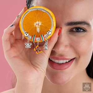 Bracelet à breloques mode en argent multicolore anti-ternissement PRAO - Product Image 6