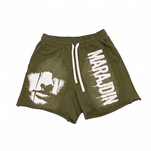 Shorts pour hommes, vêtements de sport d'été, shorts avec strass, séchage rapide, jogging, style délavé à l'acide, style hip hop pour hommes - Product Image 5