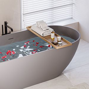 63 \ "di lusso grigio opaco 23S03-63MG costruito solido pietra pietra pietra Freestanding bagno bagno contemporaneo - Product Image 5