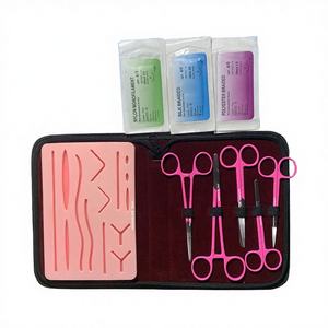 ชุดอุปกรณ์ผ่าตัดสแตนเลส ชุดเย็บแผล เครื่องมือแพทย์ ชุดนักศึกษาแพทย์ ชุดฝึกหัดผ่าตัด วัสดุการสอนการเย็บแผล - Product Image 1