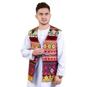 Modern <b>Men</b> Afghani Waistcoat <b>Men</b> <b>Vests</b> & Waistcoat Premium Embroidered Ethnic Clothing Wholesale Export Manufacturer - Product Image 1