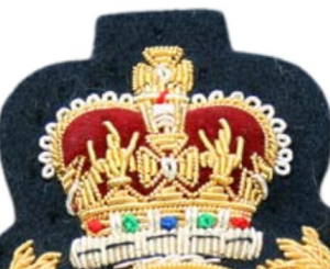 Handmade Embroidered Custom Made Bullion Wire Royal Crown Patches 3D Embroidery Golden <b>Silver</b> Canvas Fashion Badges/patches - Product Image 5