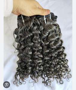 CDYHAIRVN Cheveux Humains Vietnamiens Naturels Gris Poivre et Sel 100% Bruts, Cheveux de Donneurs Âgés, Tissage Fait Main Non-Remy 100g, Sans Teinture, Sans Produits Chimiques - Product Image 4