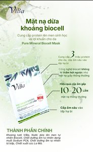 Masque en tissu hydratant et nourrissant Viba Mineral Water Vietnam Instant Youth Biocell au coco fermenté, revitalisant pour la peau, unisexe - Product Image 5