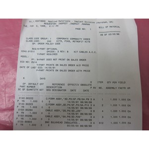 KITS AMAT 0240-91510, PIKS, IMPLANT C/FORM ASSY - Equipo y piezas de semiconductores de confianza de la marca global Trusted Global Legacy - Product Image 6
