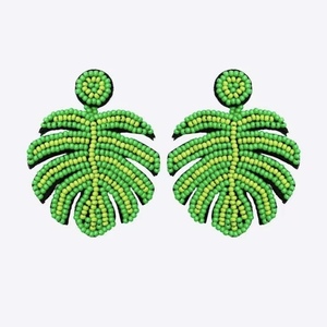 Patriotic American Flag <b>Flip</b> <b>Flop</b> Earrings <b>Beads</b> Embellished Hand Crafted Parrot Stud Earrings from the brand BaubleBar - Product Image 5