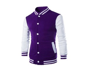 Vestes universitaires d'hiver pour hommes personnalisées très vendues - Logo sur le devant, couleurs et logo personnalisés, 100% coton-laine, style preppy, col rabattu - Product Image 2