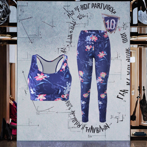 Conjunto de Yoga de Alta Calidad, Transpirable y Antibacterial, 2 Piezas, Ropa Deportiva para Mujer, Bra Deportivo y Leggings con Cintura Elástica Delantera - Product Image 3