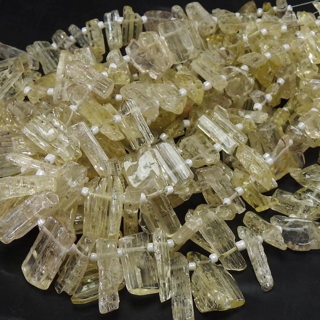 Scapolite Natural Polished Rough Stick Crystal Healing Point Yellow Loose Raw Stone 12 Inches 10-20MM Long Approx Third Party