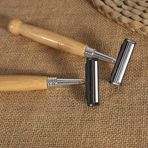 1 rasuradora manual ecológica con mango de bambú natural para hombres y mujeres, para hotel, hogar, viajes o cuidado corporal. - Product Image 1