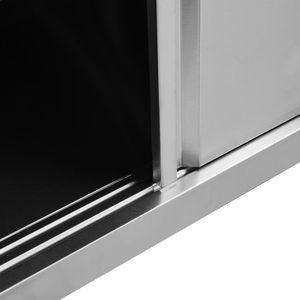 Tavolo da lavoro da cucina commerciale in acciaio con porte scorrevoli 39.4 \ "x19.7 \" x(37.4 \ "-38.2 \") in acciaio inox - Product Image 6