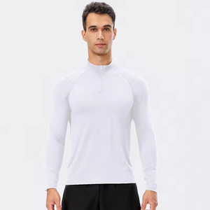 Vêtements de sport pour hommes, coupe-vent, respirant, léger, compression, manches longues, fermeture éclair, entraînement de football, tenue de sport, survêtement - Product Image 2