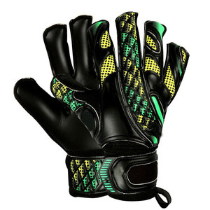 Guantes de Portero de Fútbol, Dedos Completos, Verde y Negro, Cuero PU, Cierre de Velcro, Unisex, Transpirables, Antideslizantes - Product Image 4