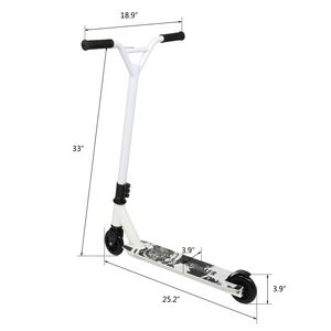 Monopattino Skateboard Freestyle Pieghevole in Lega per Adolescenti e Adulti, Bianco e Luminoso - Product Image 4