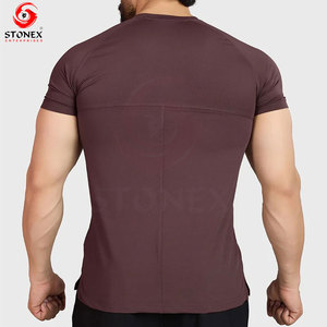 Camiseta Deportiva de Punto Personalizada para Hombre, Transpirable, de Secado Rápido, Ropa Deportiva, Camiseta de Entrenamiento Atlético, Proveedor OEM, Impresión de Logotipo Personalizado - Product Image 4
