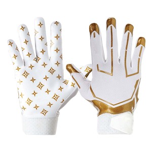 Custom Logo Sports Gloves New Non-Slip Silicone Palm Receiver Wrist Closure Youth Adults American Football Five-B Made Gloves - Product Image 6