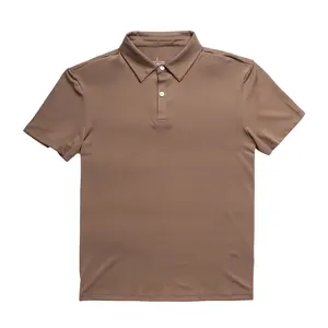 New Model Men's Polo Shirts Formal T-Shirt Solid Color Casual Top Short Sleeved T-shirt 100% Cotton Polyester Blend