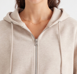 Women’s Hooded Oversized Two Piece Tracksuit Set Custom Cotton Fleece Loose Fit Zip-<b>Up</b> Hoodie & Wide-Leg Sweatpants Ladies - Product Image 6