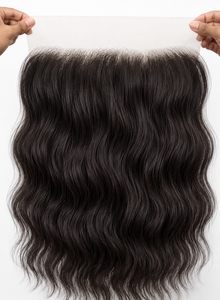 ผมแท้แบบอินเดีย U-Part Lace Closure Remy ลอนคลายสีดำ นุ่มสบาย ไม่ต้องใช้กาว ความหนาแน่น 180%  ปมใส  ขนาด 7x7 - Product Image 4