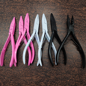 7pcs Custom Color Hair Extension <b>Pliers</b> <b>Set</b> Professional Bond Removal Fitting Tools for Salon Hair Extension Application OEM - Product Image 5
