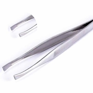 Pinza para Cejas de Acero Inoxidable con Punta Inclinada, Herramienta Profesional de Precisión para Depilación Facial, para Salón de Belleza - Product Image 3