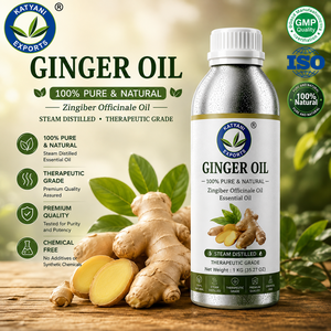 น้ำมันหอมระเหยขิงแท้ 100% (Zingiber Officinale) - ขายส่งเกรดเครื่องสำอางสำหรับธุรกิจ B2B - นำเข้าจากอินเดีย - Product Image 1