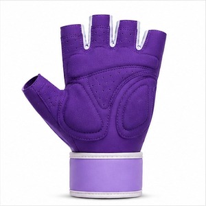 ถุงมือฟิตเนสสำหรับยกน้ำหนักกลางแจ้ง เพาะกาย แบบ unisex ปรับแต่งได้ หนังครึ่งนิ้ว กันลื่น ปิดด้วยแถบตีนตุ๊กแก - Product Image 5