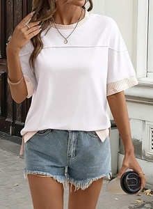 เสื้อยืดผ้าฝ้ายคุณภาพสูงสำหรับผู้หญิง - Product Image 5