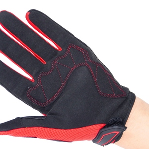 Gants de course à doigts entiers, noir et rouge, en PU, antidérapants, avec fermeture auto-agrippante, pour motocross, utilisation en extérieur, unisexe - Product Image 5