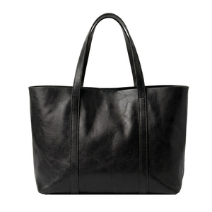 กระเป๋าโท้ทหนังพรีเมียม ดีไซน์มินิมอล ทนทาน ใช้ซ้ำได้ เหมาะสำหรับผู้หญิง ใช้ใส่ของช้อปปิ้ง ของใช้ในบ้าน เดินทาง ใช้ได้ทุกวัน มีซิปสองช่อง พับเก็บได้ ขายส่ง - Product Image 1